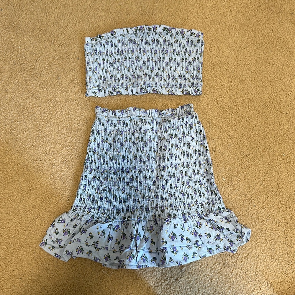 NWT VICI set - light blue floral - S